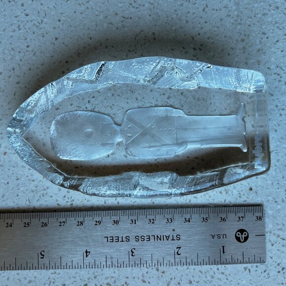 Nybro Sweden Crystal Glass Figurine Of British Guard Soldier Sculpture Decoratio - Picture 4 of 10